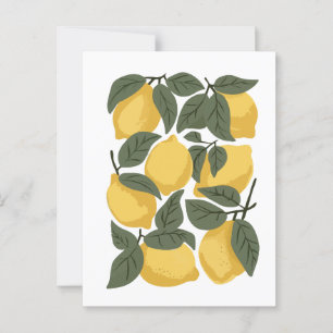 Minimalistisk citron vykort