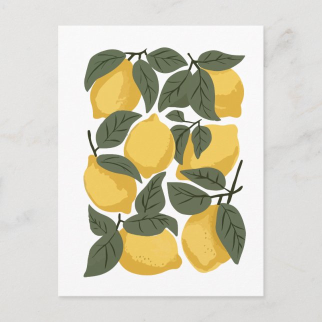 Minimalistisk citron vykort (Framsida)