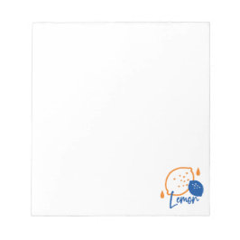 Minimalistisk citronkonst - Modern citrusfrukt Anteckningsblock