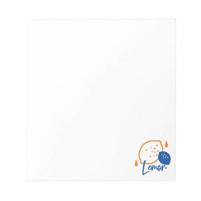 Minimalistisk citronkonst - Modern citrusfrukt Anteckningsblock (Framsida)