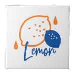 Minimalistisk citronkonst - Modern citrusfrukt Kakelplatta<br><div class="desc">Den här moderna citrondesignen har en snyggt konsthantverk med fet typografi. Perfekt för fruktkött älskare,  citrusemannad dekoration och minimalistiskt mode. #AbstractFruit #TrendySummer #FreshJuice #FreshLemon #FoodInspired</div>