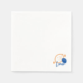 Minimalistisk citronkonst - Modern citrusfrukt Pappersservett