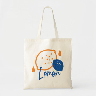 Minimalistisk citronkonst - Modern citrusfrukt Tygkasse