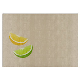 Minimalistisk citrus glasskärbräda citron lime