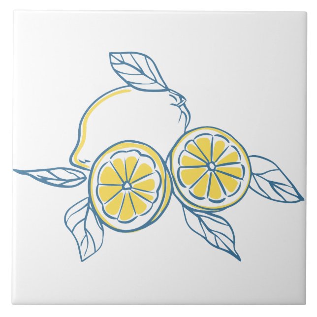 Minimalistisk Citrus  Kakelplatta (Framsidan)