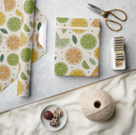 Minimalistisk Citrus Skiva Present Presentpapper