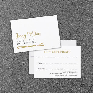 Minimalistisk Clean White Faux Guld Hair