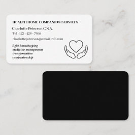 Minimalistisk CNA Home Health Caregister Visitkort