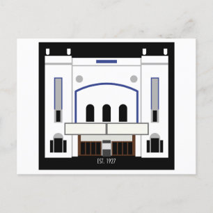 Minimalistisk Columbia Theater Helg Vykort