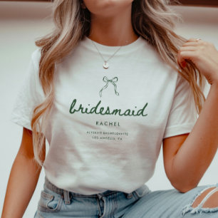 Minimalistisk Coquette Brudtjej Namn Möhippa T Shirt
