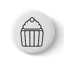Minimalistisk Cupcake-konturknapp