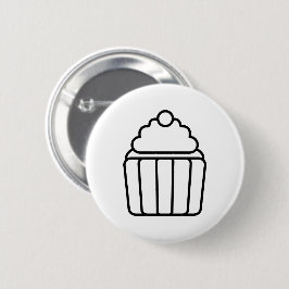 Minimalistisk Cupcake-konturknapp Knapp