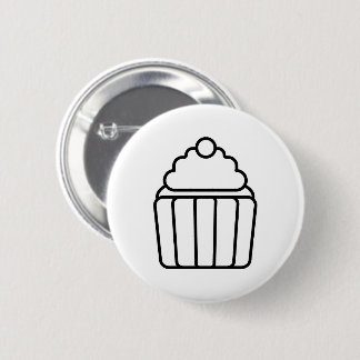 Minimalistisk Cupcake-konturknapp Knapp