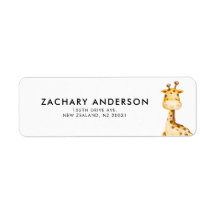 Minimalistisk Cute Baby Giraffe Kids Personlig Lab