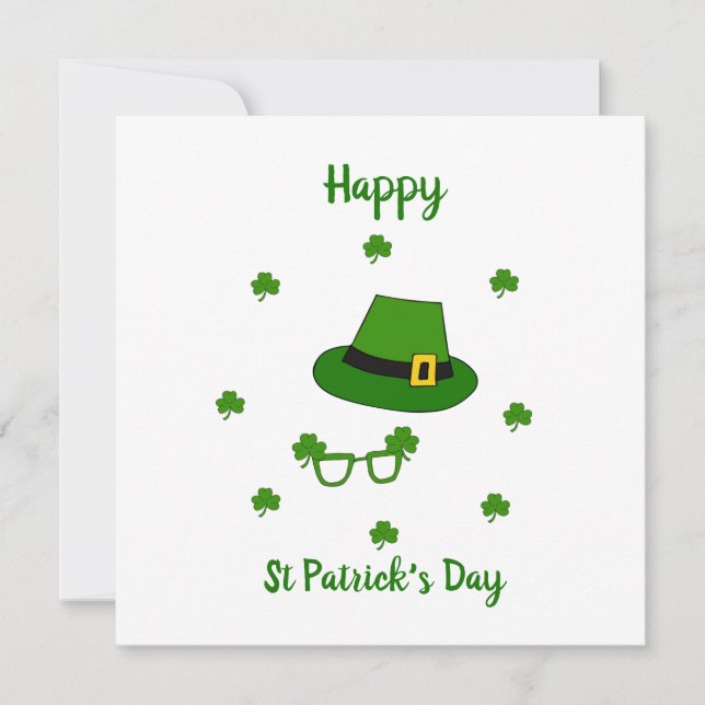 Minimalistisk Cute Lycklig St patrick's day (Framsida)