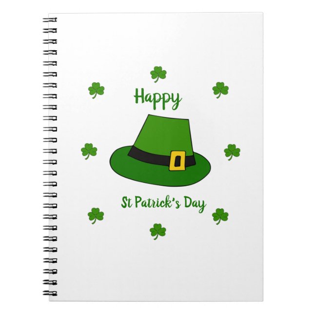 Minimalistisk Cute Lycklig St patrick's day Anteckningsbok (Framsidan)