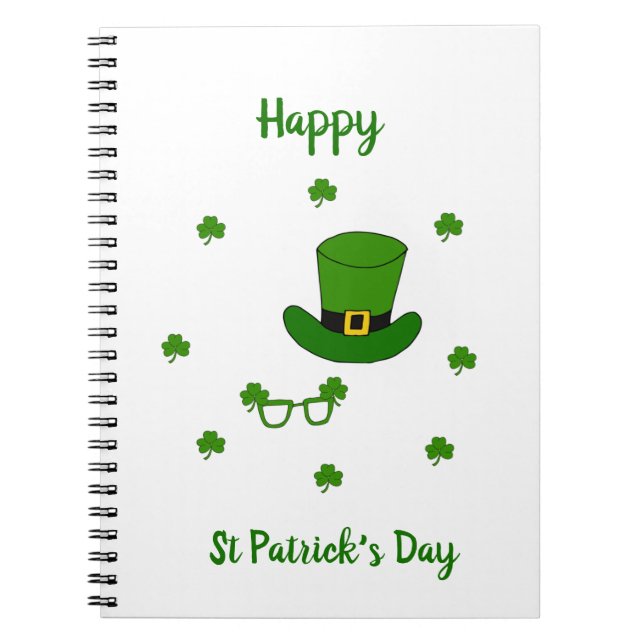 Minimalistisk Cute Lycklig St patrick's day Anteckningsbok (Framsidan)
