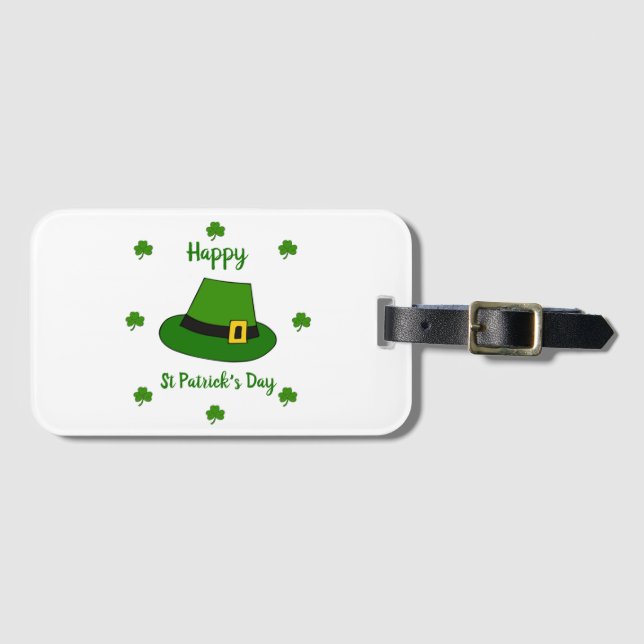 Minimalistisk Cute Lycklig St patrick's day Bagagebricka (Framsida horisontal)