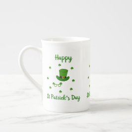 Minimalistisk Cute Lycklig St patrick's day Benporslin Mugg
