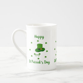 Minimalistisk Cute Lycklig St patrick's day Benporslin Mugg