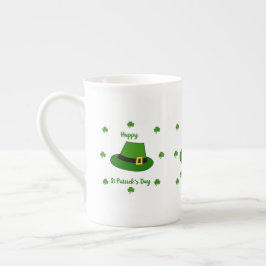 Minimalistisk Cute Lycklig St patrick's day Benporslin Mugg