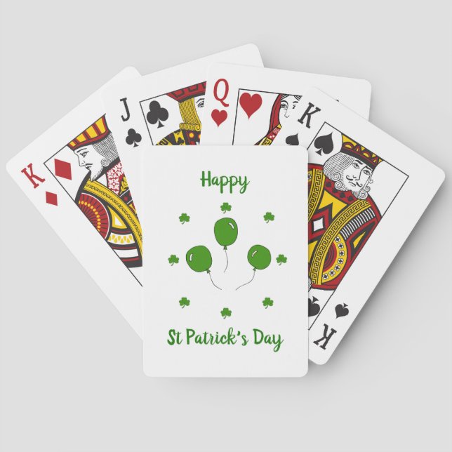 Minimalistisk Cute Lycklig St patrick's day Casinokort (Baksidan)