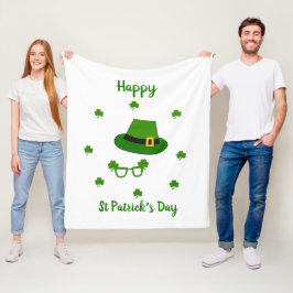 Minimalistisk Cute Lycklig St patrick's day Fleecefilt