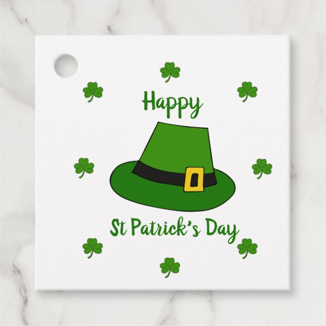 Minimalistisk Cute Lycklig St patrick's day Gåvor Etiketter (Framsida)