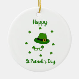 Minimalistisk Cute Lycklig St patrick's day Julgransprydnad Keramik