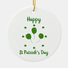 Minimalistisk Cute Lycklig St patrick's day Julgransprydnad Keramik