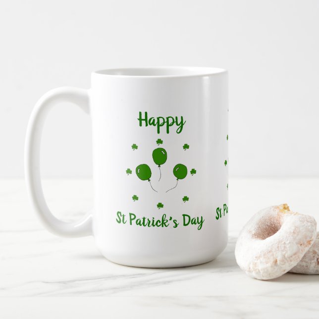 Minimalistisk Cute Lycklig St patrick's day Kaffemugg (Med munk)