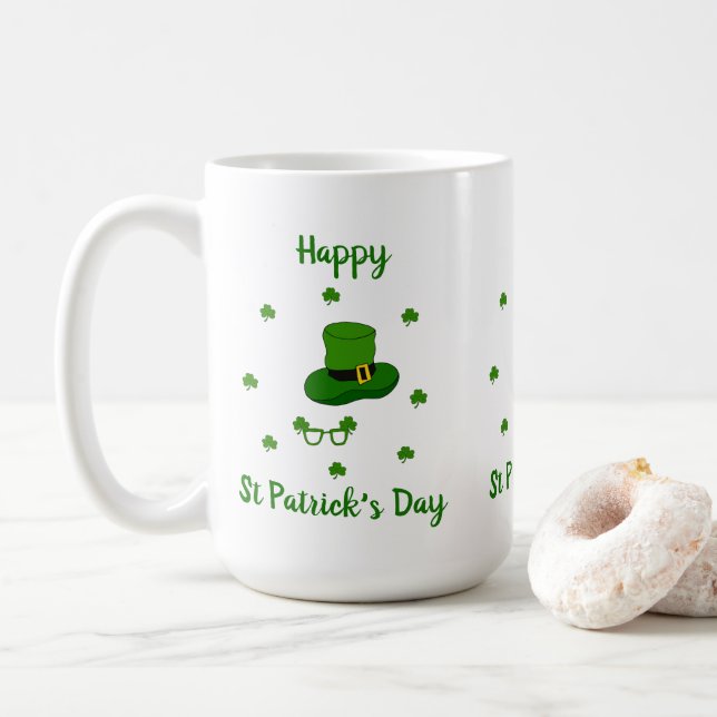 Minimalistisk Cute Lycklig St patrick's day Kaffemugg (Med munk)