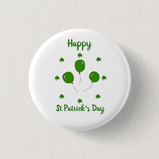 Minimalistisk Cute Lycklig St patrick's day Knapp (Framsida)