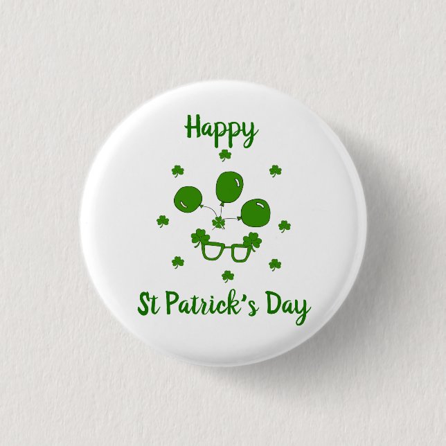 Minimalistisk Cute Lycklig St patrick's day Knapp (Framsida)