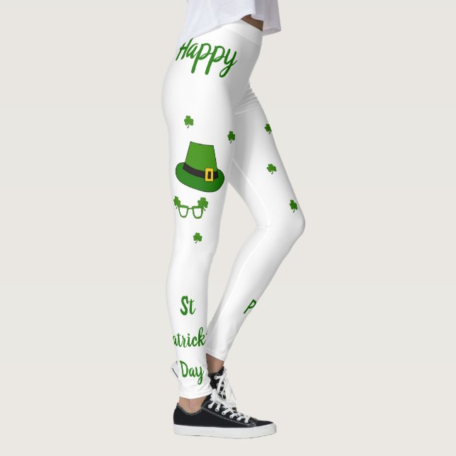 Minimalistisk Cute Lycklig St patrick's day Leggings (Höger)