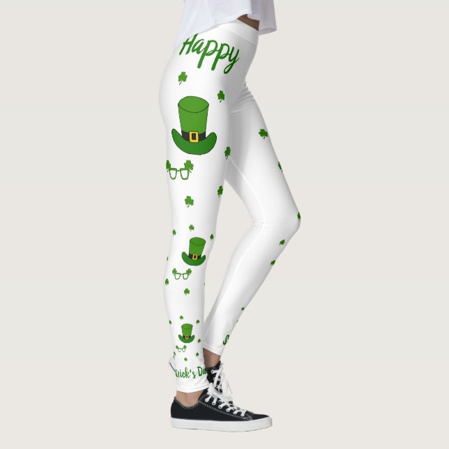 Minimalistisk Cute Lycklig St patrick's day Leggings (Höger)