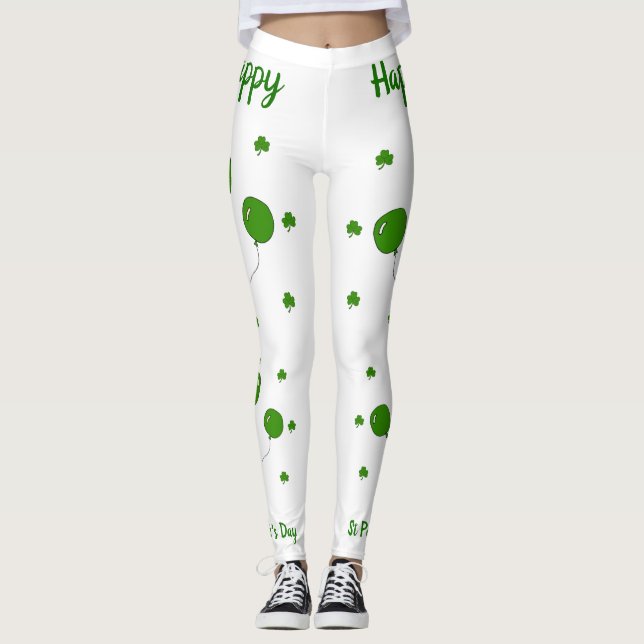 Minimalistisk Cute Lycklig St patrick's day Leggings (Framsida)