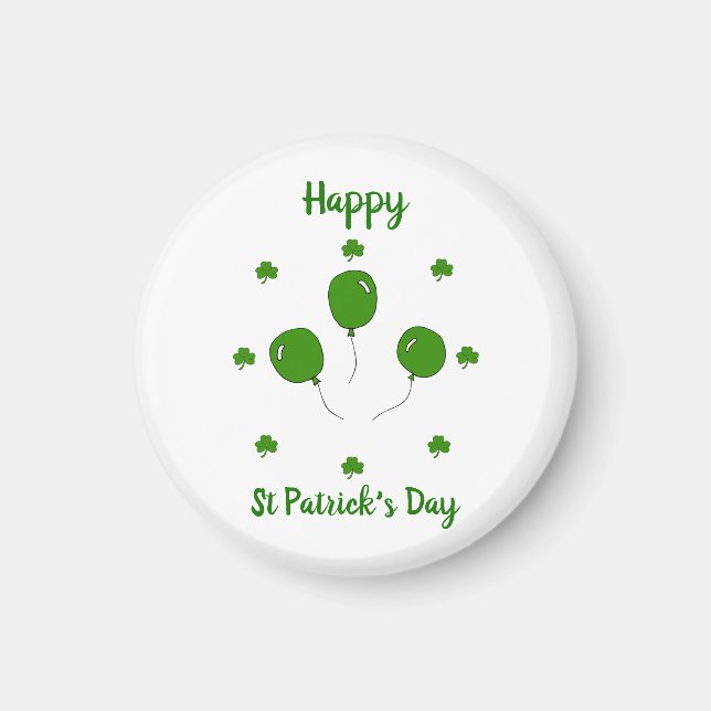 Minimalistisk Cute Lycklig St patrick's day Magnet (Framsidan)