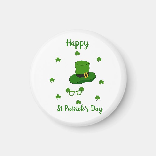 Minimalistisk Cute Lycklig St patrick's day Magnet (Framsidan)