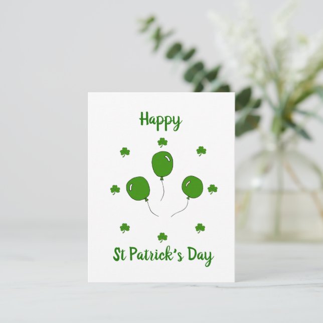 Minimalistisk Cute Lycklig St patrick's day OSA Kort (Stående Fram)