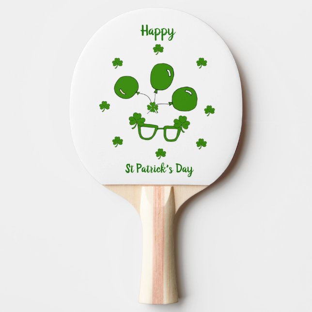 Minimalistisk Cute Lycklig St patrick's day Pingisracket (Framsidan)