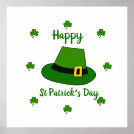 Minimalistisk Cute Lycklig St patrick's day Poster