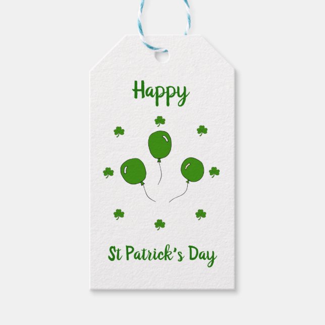 Minimalistisk Cute Lycklig St patrick's day Presentetikett (Framsidan)