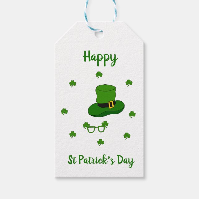 Minimalistisk Cute Lycklig St patrick's day Presentetikett (Framsidan)