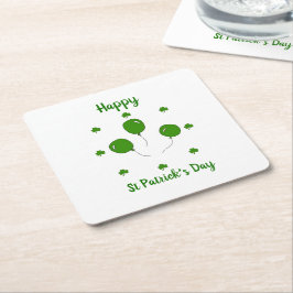 Minimalistisk Cute Lycklig St patrick's day Underlägg Papper Kvadrat