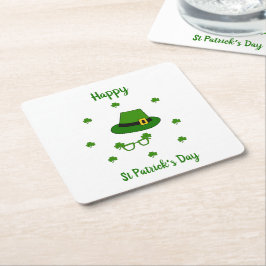 Minimalistisk Cute Lycklig St patrick's day Underlägg Papper Kvadrat