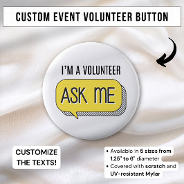 Minimalistisk Cute Volunteer-signatur Fråga mig Gu Knapp