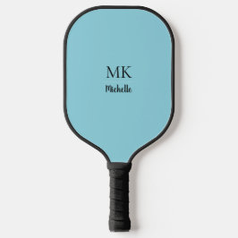 Minimalistisk cyanblå anpassad namnpickleball padd