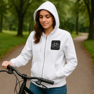 Minimalistisk cykel svart och vit cykelsymbol t shirt