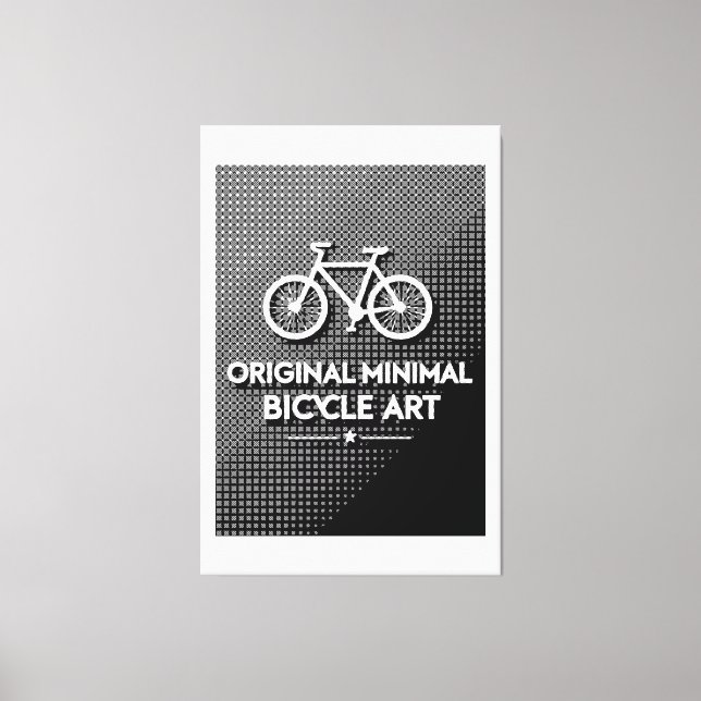 Minimalistisk cykelkonst canvastryck (Framsida)